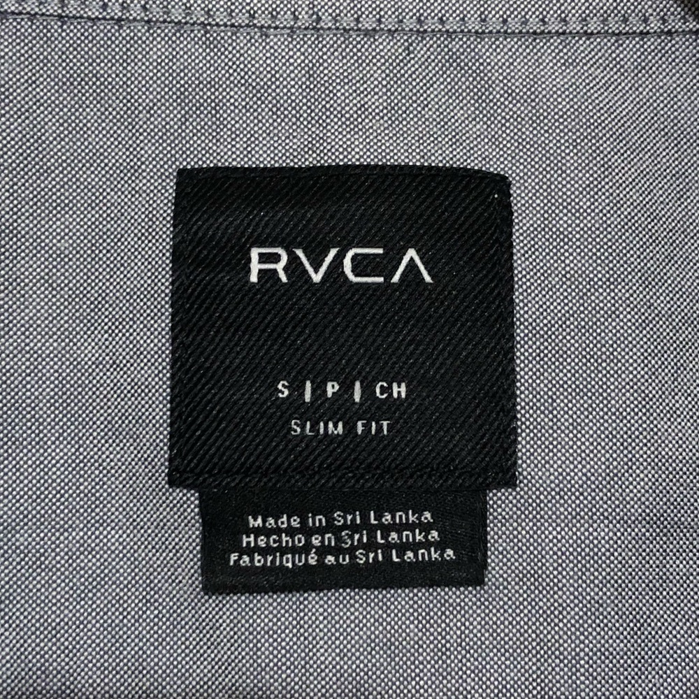 RVCA That’ll Do Long Sleeve Oxford Collared Sleeve Button Down Shirt Size Small - Picture 5 of 9